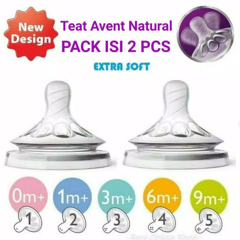 Dot Teat Avent Natural isi 2pcs