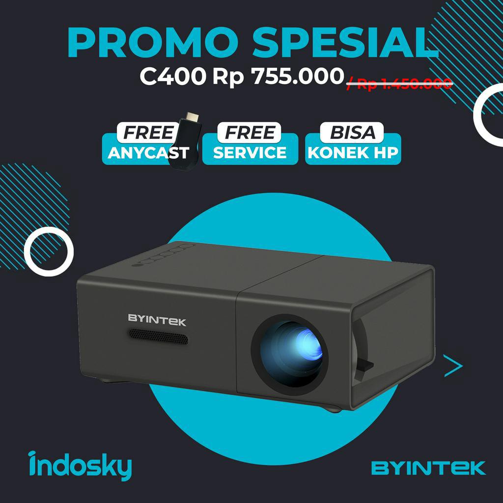 Indosky Projector - Proyektor Byintek C400