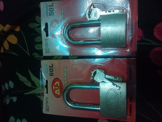 Gembok Nikel / Gembok Besi / Gembok Rumah / Gembok Pager Merk Ats