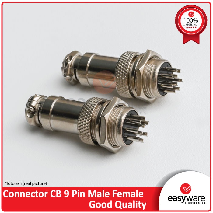 Set Jack Connector CB 9 Pin 9P 9Pin Set Socket CB 9 Pin Male Female