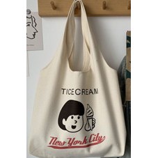 NEW Totebag Vintage Populer Tas Tote BIG Bahan Kanvas-NEW YORK CITY