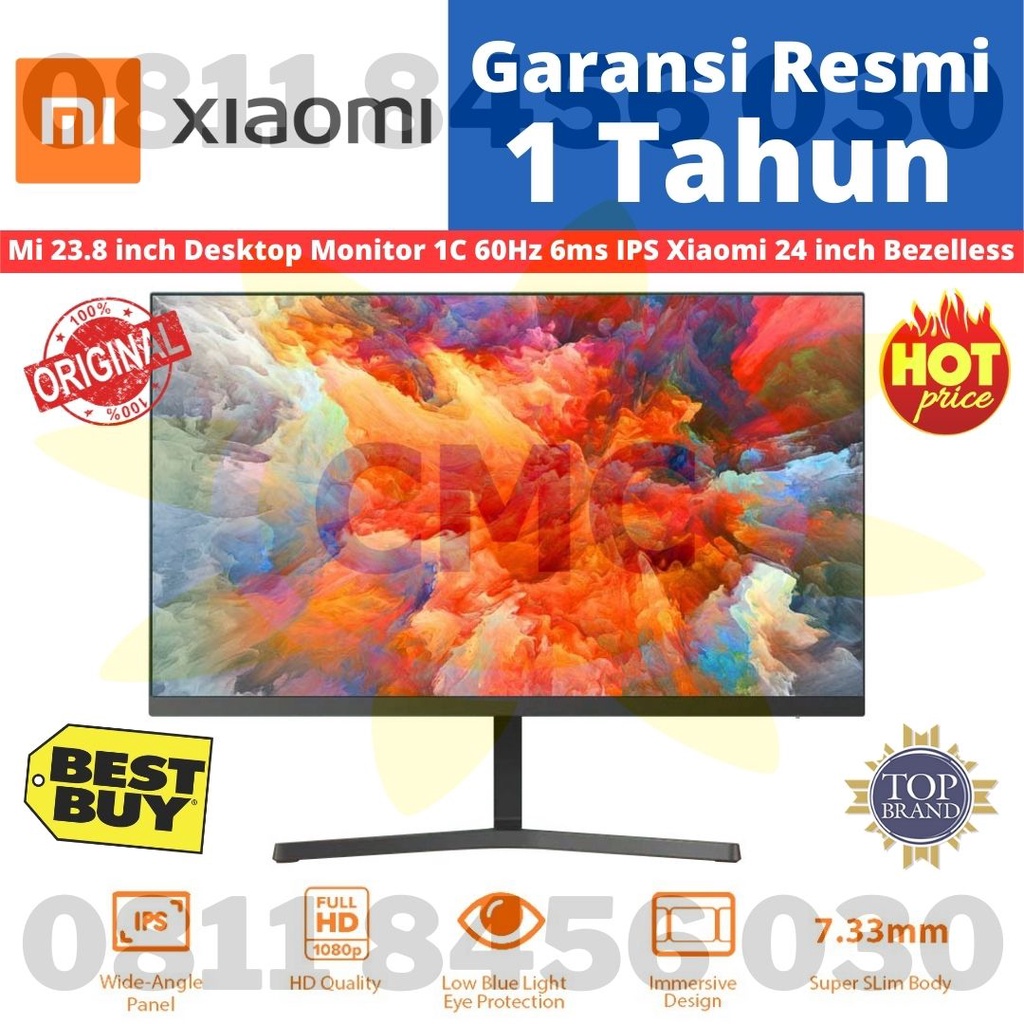 Mi 23.8 Inch Desktop Monitor 1C 60Hz 6ms IPS Xiaomi 24 inch Bezelless