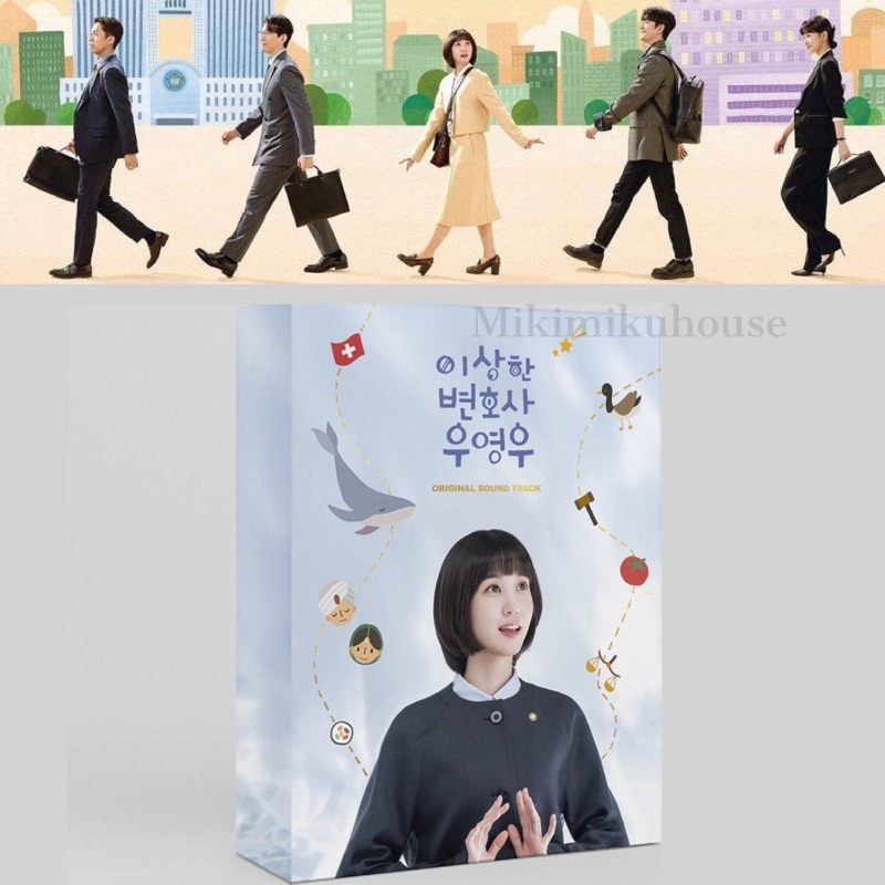 READY STOCK EXTRAORDINARY ATTORNEY WOO OST ALBUM DRAMA KOREA O.S.T WOO YOUNG WOO WHALE CHARM KEYRING