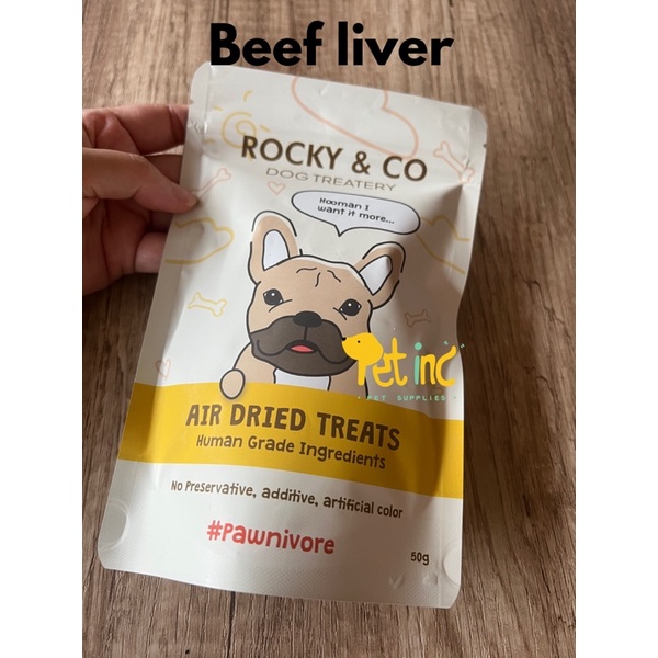 Rocky dehydrated beef liver jerky