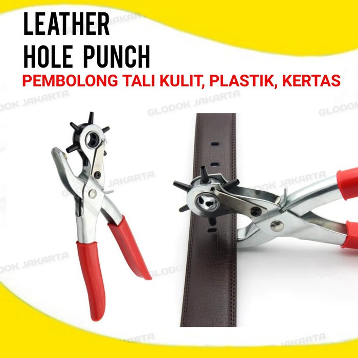 Alat Tang Pembolong Sabuk Kulit Kertas Plastik Leather Hole Punch