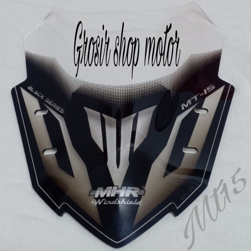 Windshiel mhr racing mt15 mt 15 / Winsil mhr mt15 / visor kaca depan mt15 mt15 mhr black series