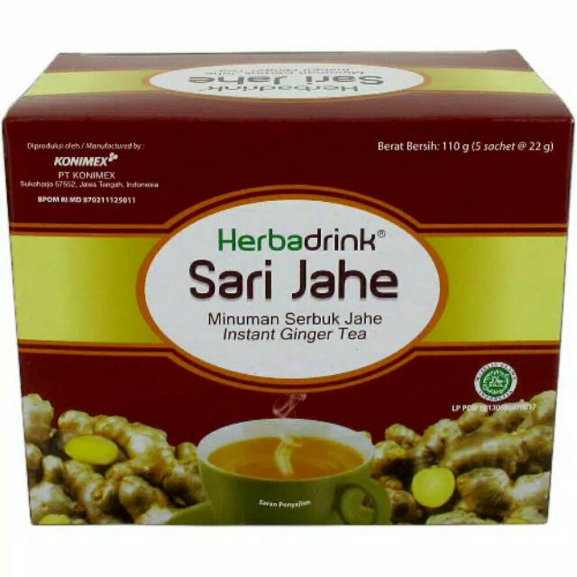 

Herbadrink Sari Jahe Serbuk 22gr x 5s' - Minuman Hangatkan Badan, Redakan Kembung