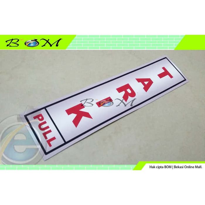 

stiker sticker label pintu tarik pull vertikal