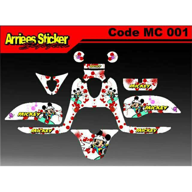 Sticker decal Scoopy 2013-2016 full body motif Mickey mouse