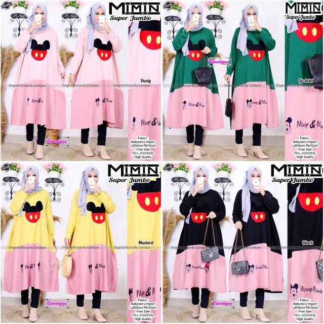 RESTOCK ld 160 MIMIN  SUPER JUMBO  JUMBO ld 160 CENIL  TUNIK BAHAN MAT BABYTERRY INPORT