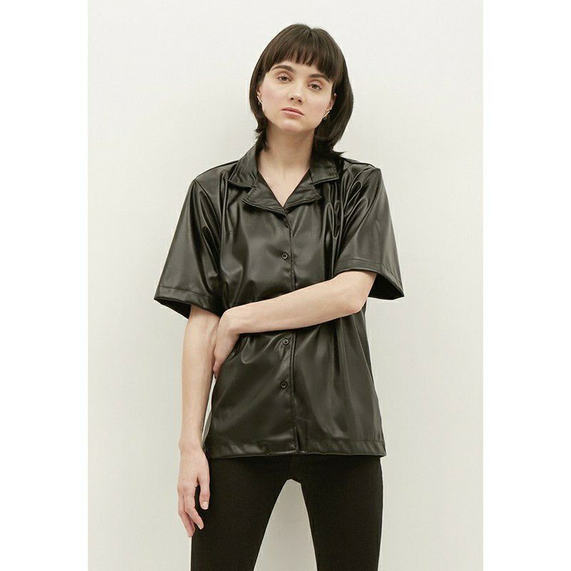 Leather Shirt / Kemeja Kulit wanita tangan pendek panjang / Leather Jacket / Jaket Kulit