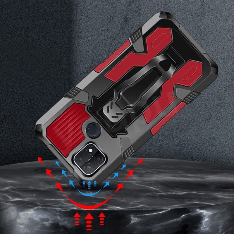 CASE HP OPPO RENO 2F / RENO 4F / RENO 5 / RENO 5F CASE STANDING CRYSTAL HARDCASE TRANSFORMER ROBOT C