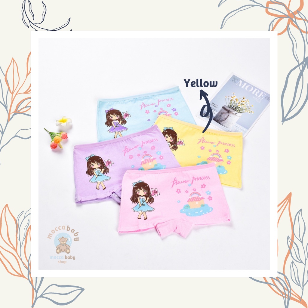 MBSS - XING DAILY CD FLOWER PRINCESS BXR celana dalam anak perempuan bahan katun halus 2-12 Tahun