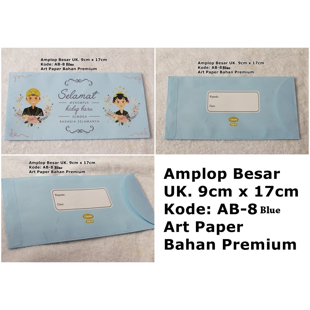 

Amplop Pernikahan Karakter Angpao Wedding Besar art paper Fancy AB-8