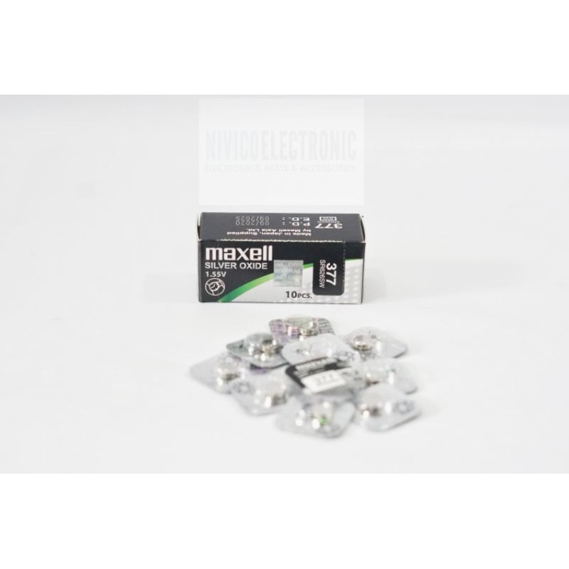 Baterai maxell SILVER OXIDE  377 SR626SW 1.55V
