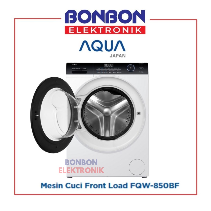 AQUA Mesin Cuci Front Loading 8KG FQW-850BF / FQW 850 BF INVERTER 8 KG