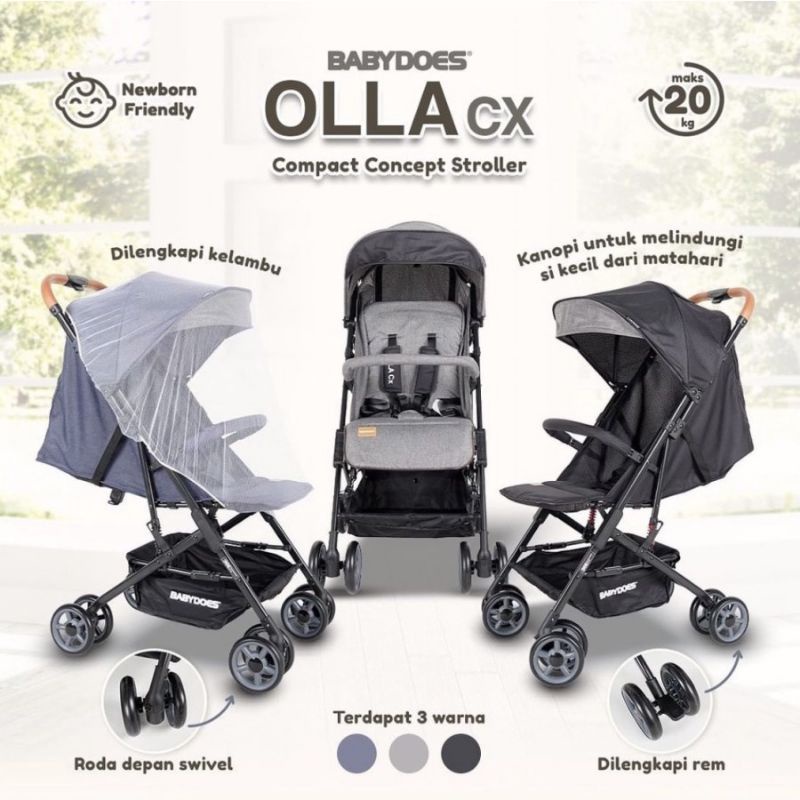 Stroller Cabin Size Babydoes Olla Cx Free Bag