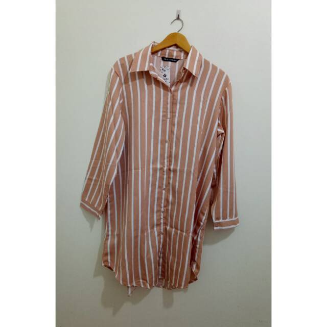 TUNIK KEMEJA STRETCH COKLAT SUSU