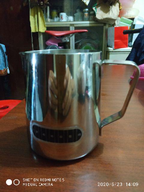 Milk Jug Thermometer 600ml / Milk Jug Stainless / Pitcher Susu / Milk Frother / Teko Susu