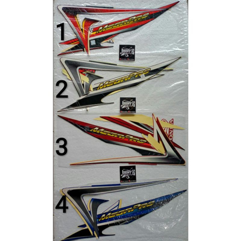 STIKER STRIPING LIS BODY MOTOR HONDA MEGA PRO PRIMUS TAHUN 2006-2007 CW