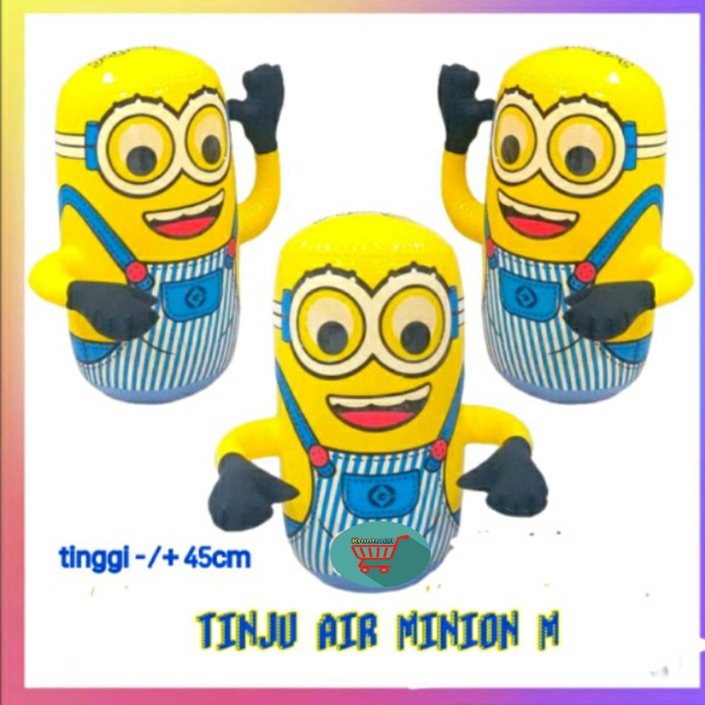 balon minion tinju pasir , balon tiup minion baru ( tiupan ) grosir terbaru