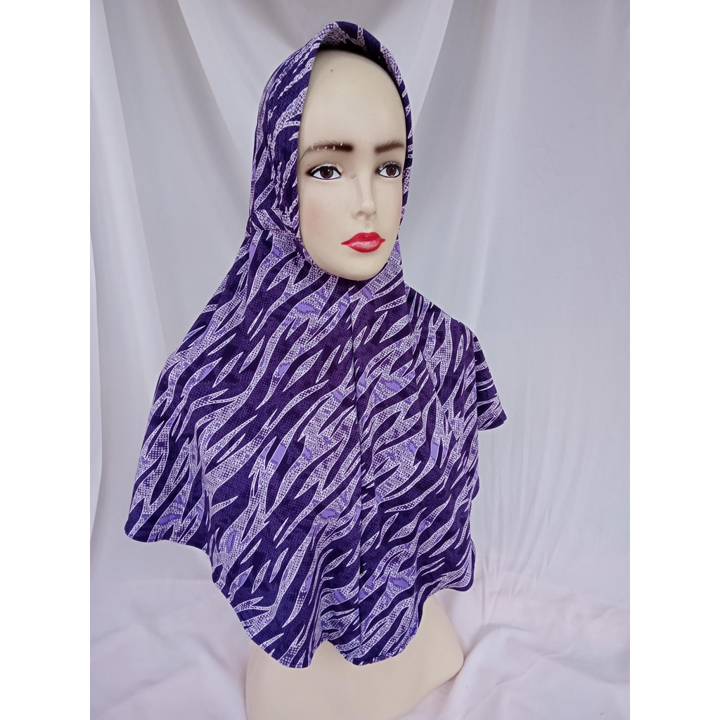 Kerudung bergo hijab jilbab instan serut jokowi motif janan