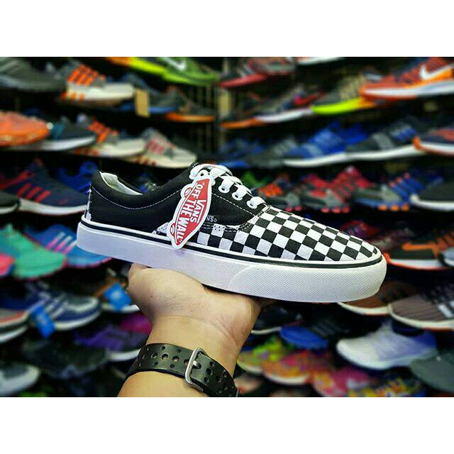 Sepatu Vans Authentic Chekerboard Black White Hitam Putih Sneakers Sekolah kerja Kuliah Kado hadiah