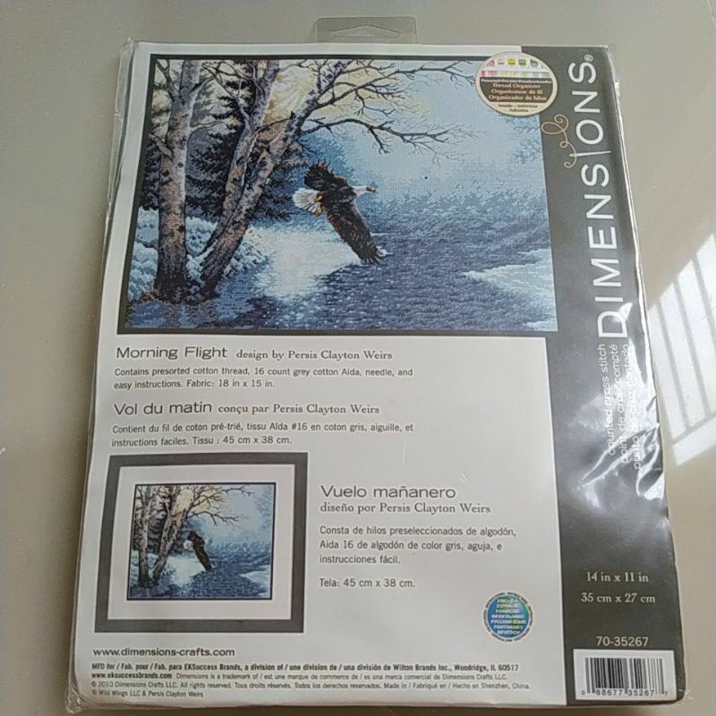 Paket kristik / cross stitch kit merk  Dimension MORNING FLIGHT