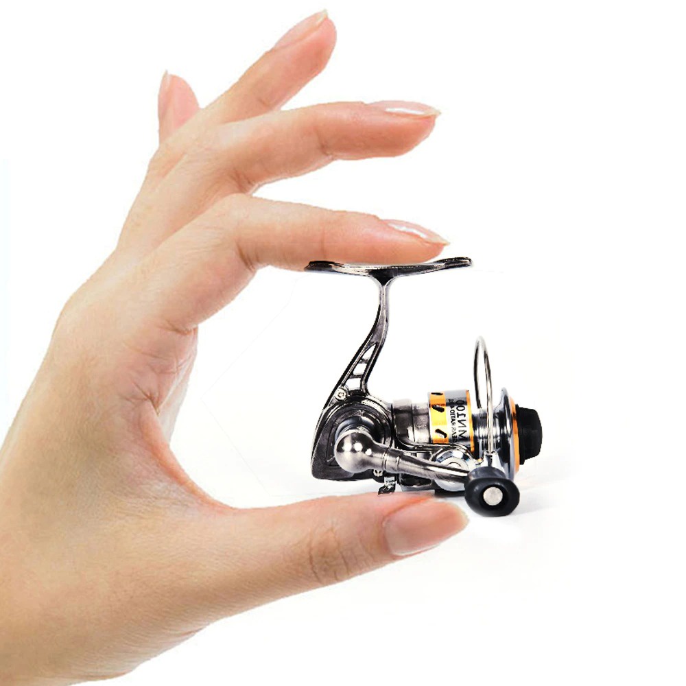 Reel Pancing Mini Spinning Fishing Reel 4.3:1 Gear Ratio - MN100 - Black