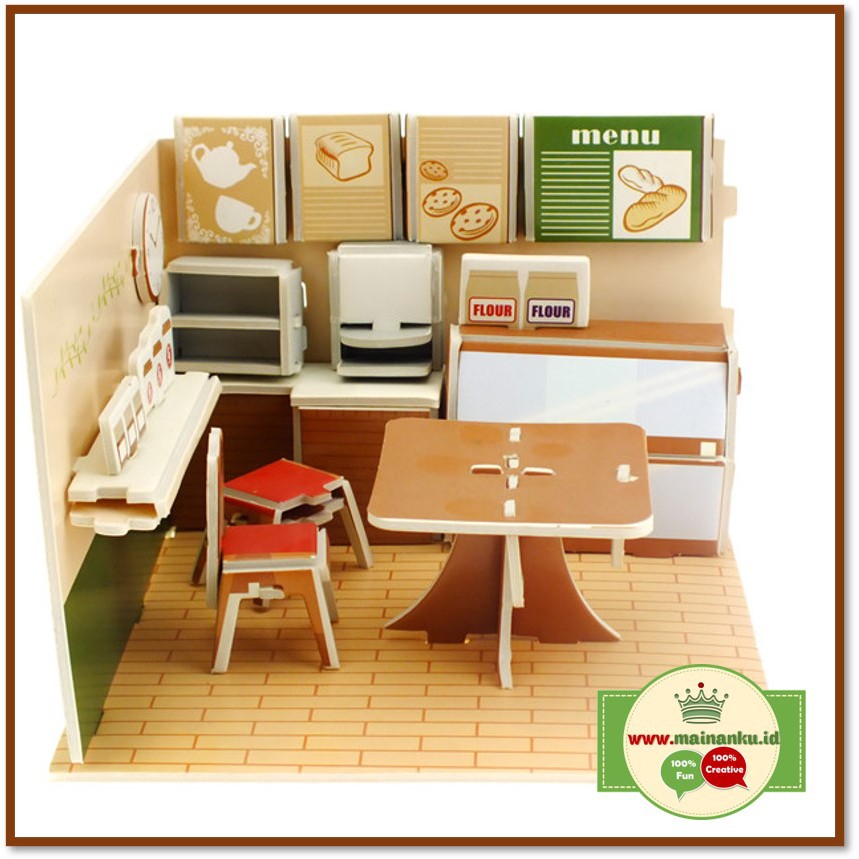 Mini Puzzle 3D | COFFEE SHOP | Mainan Liburan Anak Sekolah - 1690-A