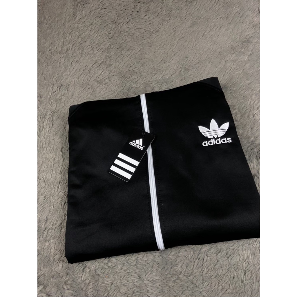 Jaket  Sweater Hoodie Tracktop Adidas Unisex Pria Wanita Bahan Premium Tebal