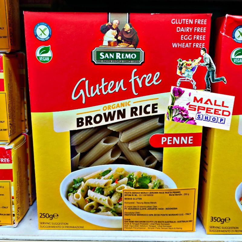 

SAN REMO Brown Rice Gluten Free Pasta 250g - SANREMO Pasta Beras Merah - Spaghetti