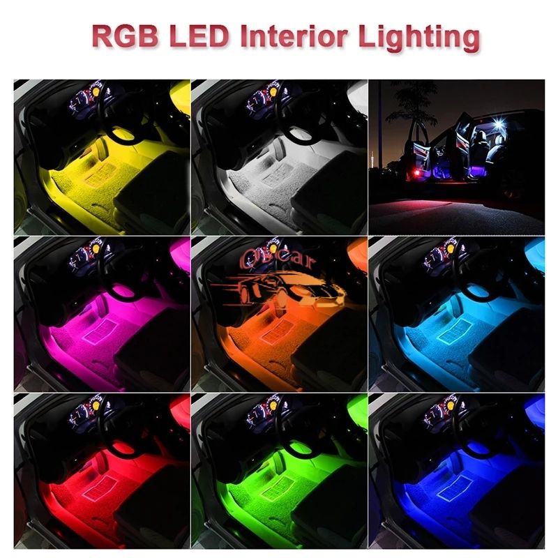 ED LAMPU KOLONG + Remote Dekorasi Dashboard Mobil 16 Warna DRL RGB