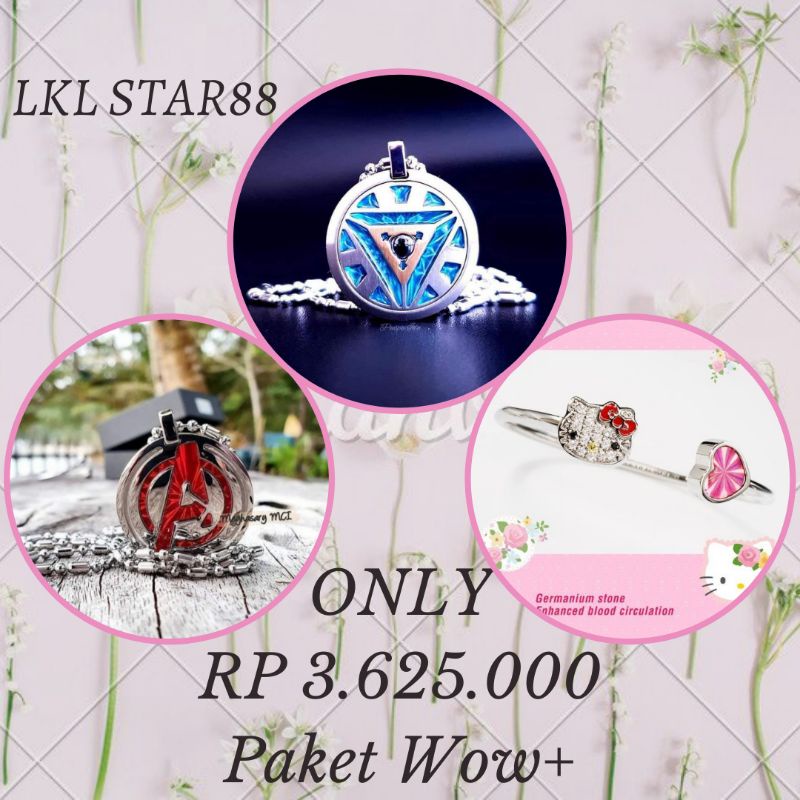 Paket Pendant Iron Man + Pendant Avengers + Bangle Hello Kitty ORIGINAL MCI