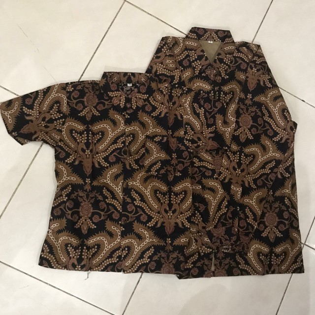 Couple Batik Ayah Dan Anak Bahan Katun Halus Primisima 40s