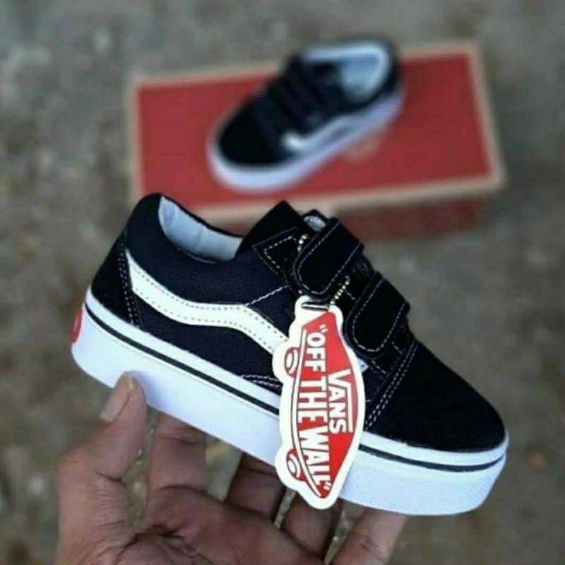 SEPATU VANS KIDS ANAK OLD SKOOL PEREKAT SIZE 16-35