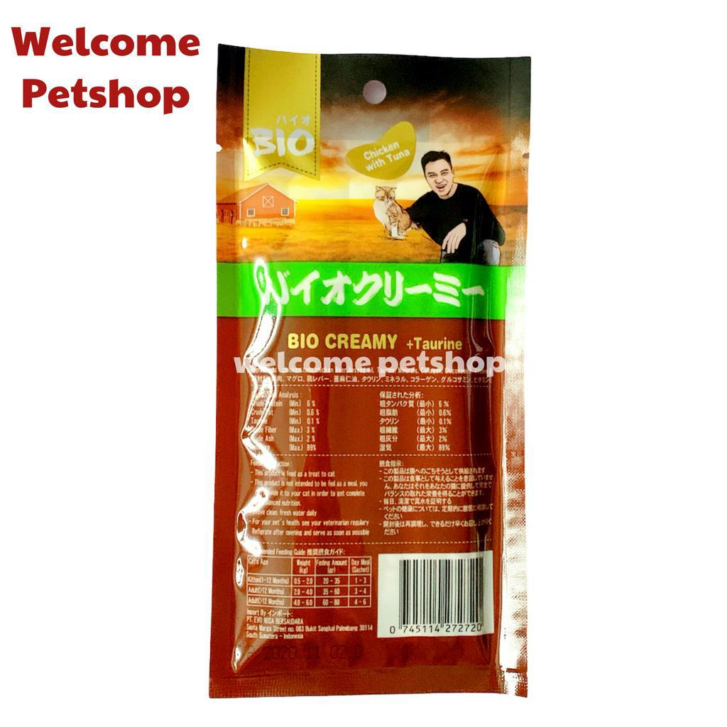 Bio Creamy Snack Kucing (1 SACHET) / Snack Cair varian Chicken with Tuna