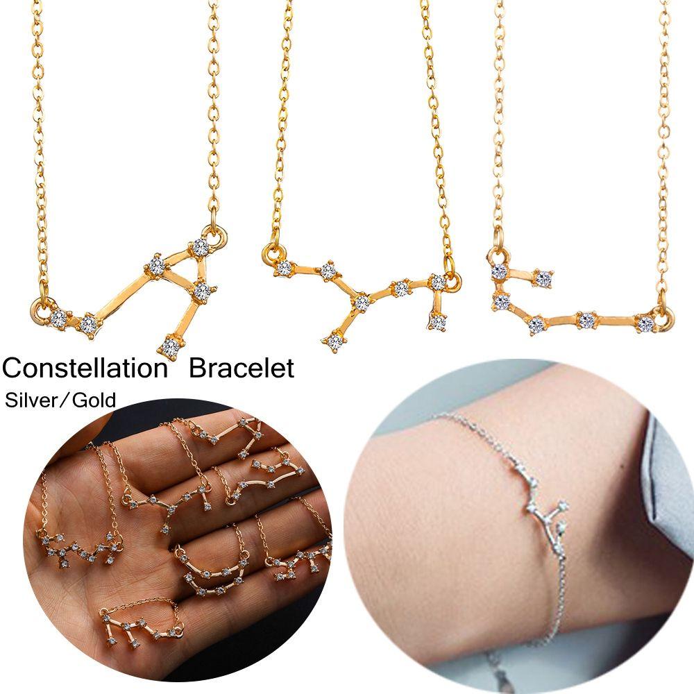 Preva Constellation Bracelet Hadiah Ulang Tahun Terbaik Hadiah Persahabatan Cubic Zirconia Berlian Guardian Star Bracelets