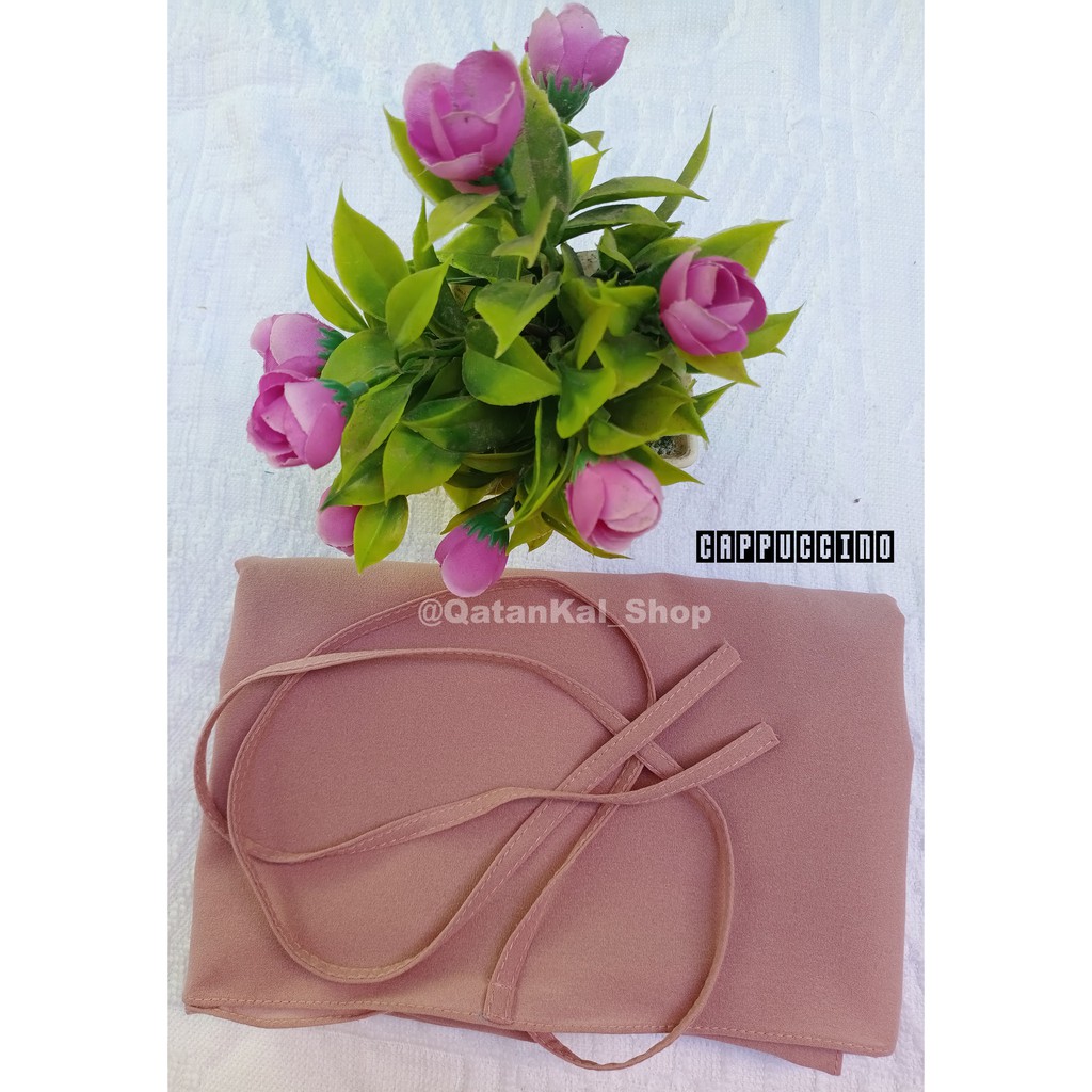 BERGO MARYAM TALI HIJAB INSTAN NON PET BAHAN DIAMOND KERUDUNG JILBAB PREMIUM BAGIAN 1-Cappuccino