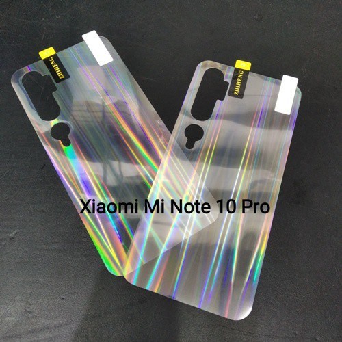 XIAOMI Mi PLAY Mi 9 Mi 9 se MI 10 MI NOTE 10 PRO MI NOTE 10 LITE ANTI GORES BELAKANG SKIN BACK AURORA GARSKIN MOTIF PELANGI TRANSPARAN ANTI JAMUR PLASTIK