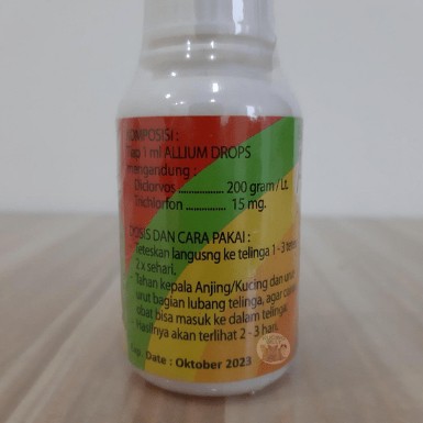 Obat Tetes Anti Kutu Telinga Kucing Anjing ALLIUM DROPS Drop 30ml