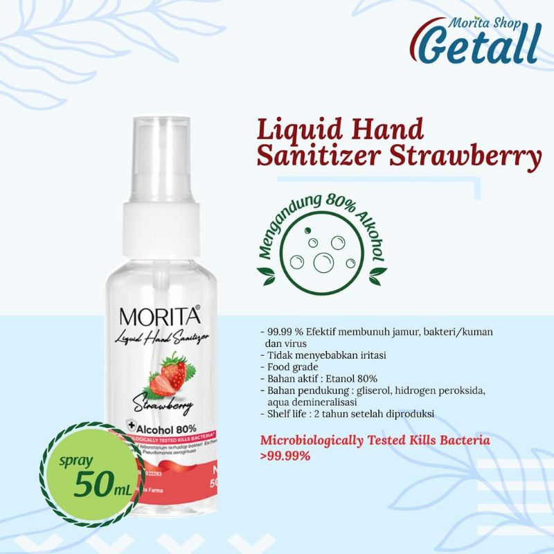 HAND SANITIZER LIQUID MORITA 50 ML Original