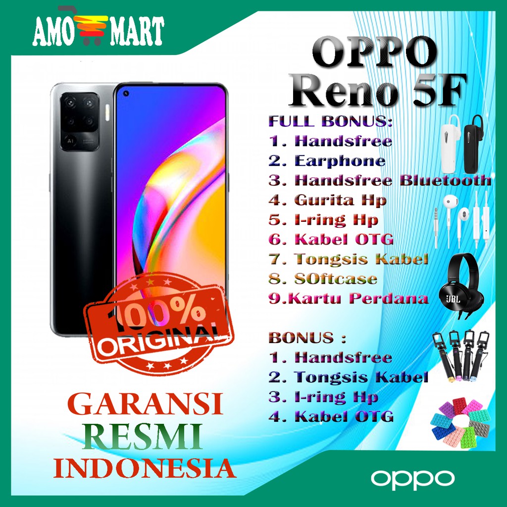 Hp Baru Oppo Reno5f Reno 5f Ram 8 128 Gb New 100 Ori Grs Resmi Oppo Indonesia Termurah Shopee Indonesia