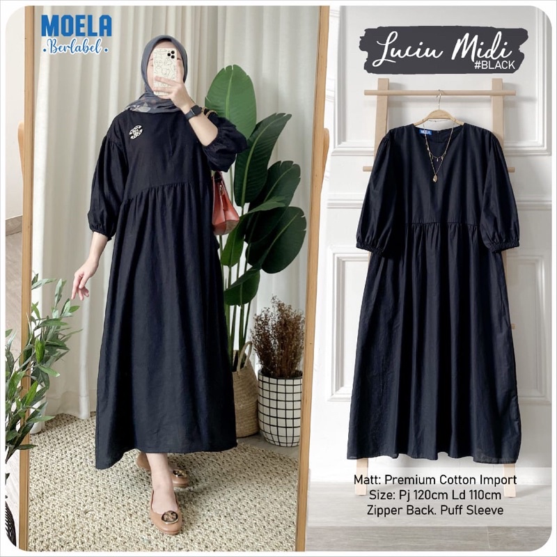 Luciu Midi Dress by MOELA | Midi dress berbagai warna