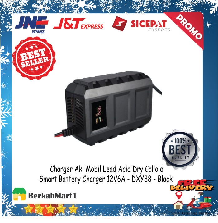 Alat Cas Aki/Accu/ Sikeo Charger Aki Mobil Motor 12V 6A dengan LCD