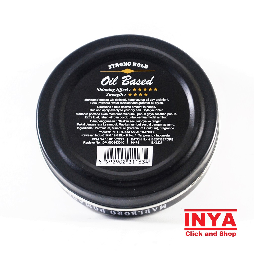 POMADE MARLBORO NERO BLACK 100gr - OIL BASED