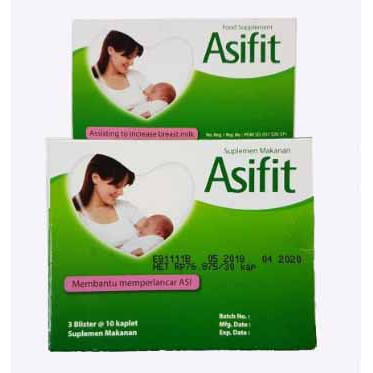 ASIFIT CAPLET - SUPLEMEN PELANCAR ASI - 10 CAPS