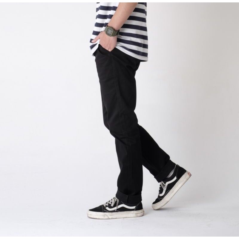 Celana Chino Pria Standar Original 100% Bahan Katun Untuk Kerja Kantor Formal Santai Pesta Ukuran 28 - 38