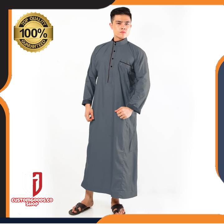 BAJU MUSLIM PRIA LENGAN PANJANG FASHION MUSLIM AL JUBAH PRIA SYARI ARABIAN GAMIS MOTIF JUBAH PRIA