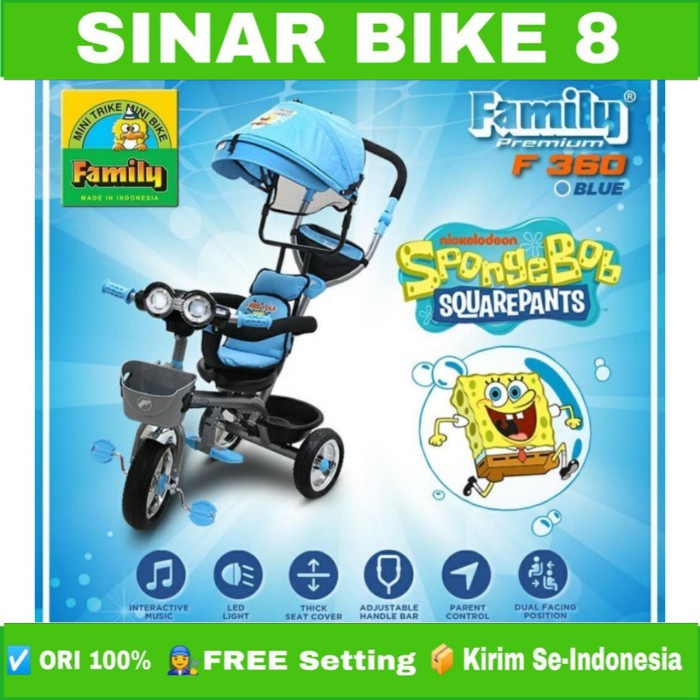 Sepeda Roda Tiga Anak Tricycle FAMILY F-360H IC Musik